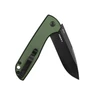 Coltello tascabile pieghevole Freeze 2 con lama nera e manico verde oliva