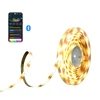 Striscia luminosa LED intelligente impermeabile con controllo app Bluetooth e modalità musica dinamica, facile installazione.