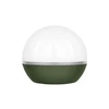 Lanterna da campeggio Olight Obulb Pro con luce bianca calda e LED RGB, base verde oliva, isolata su sfondo bianco