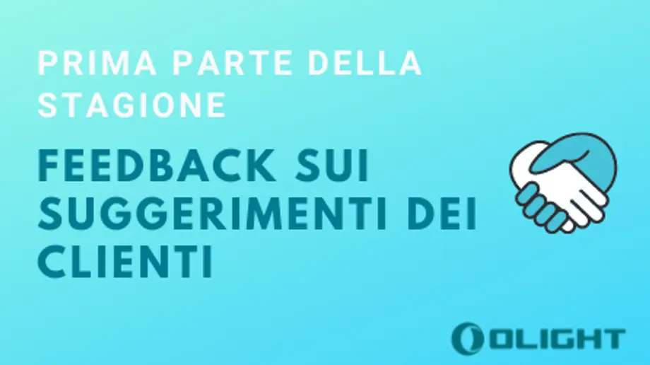 Prima parte della stagione | Feedback sui suggerimenti dei clienti