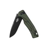 Coltello pieghevole Oknife, lama nera, manico verde G10, EDC, campeggio all'aperto