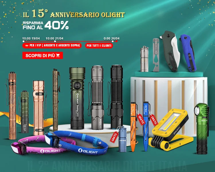 Eventi per il 15° anniversario di OLIGHT
