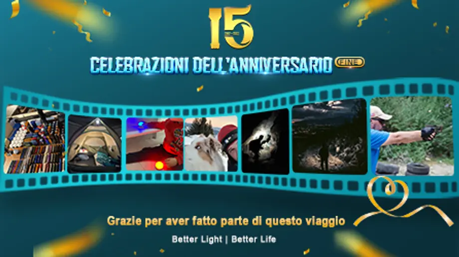 Riepilogo della celebrazione del 15° anniversario di Olight