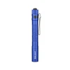 Torcia tascabile ricaricabile Olight blu con impugnatura antiscivolo e clip da tasca