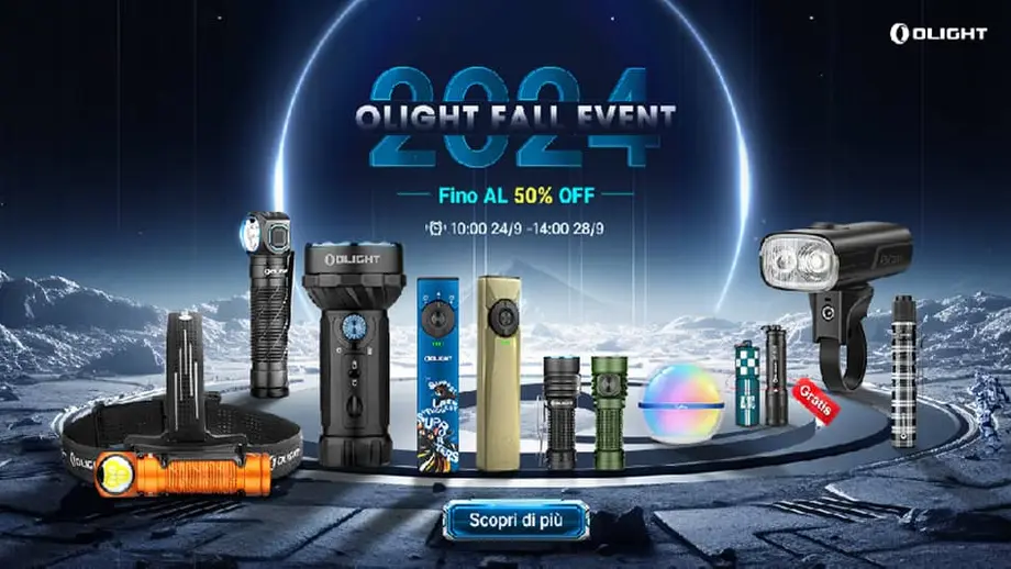 Nuova uscita dell'evento autunnale 2024 di Olight: 5 sorprese sono pronte per te