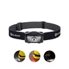 Olight torcia frontale nera regolabile, con illuminazione bianca e posteriore rossa per attività esterne.