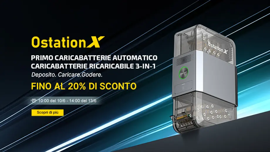 Ostation X: il primo caricabatterie automatico ricaricabile 3 in 1 al mondo