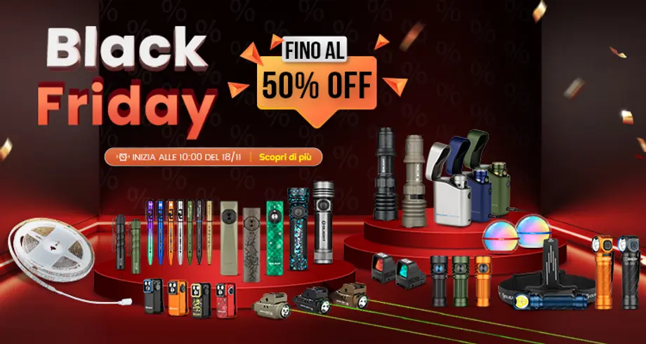 Fino al 50% di sconto su Olight Black Friday 2024!